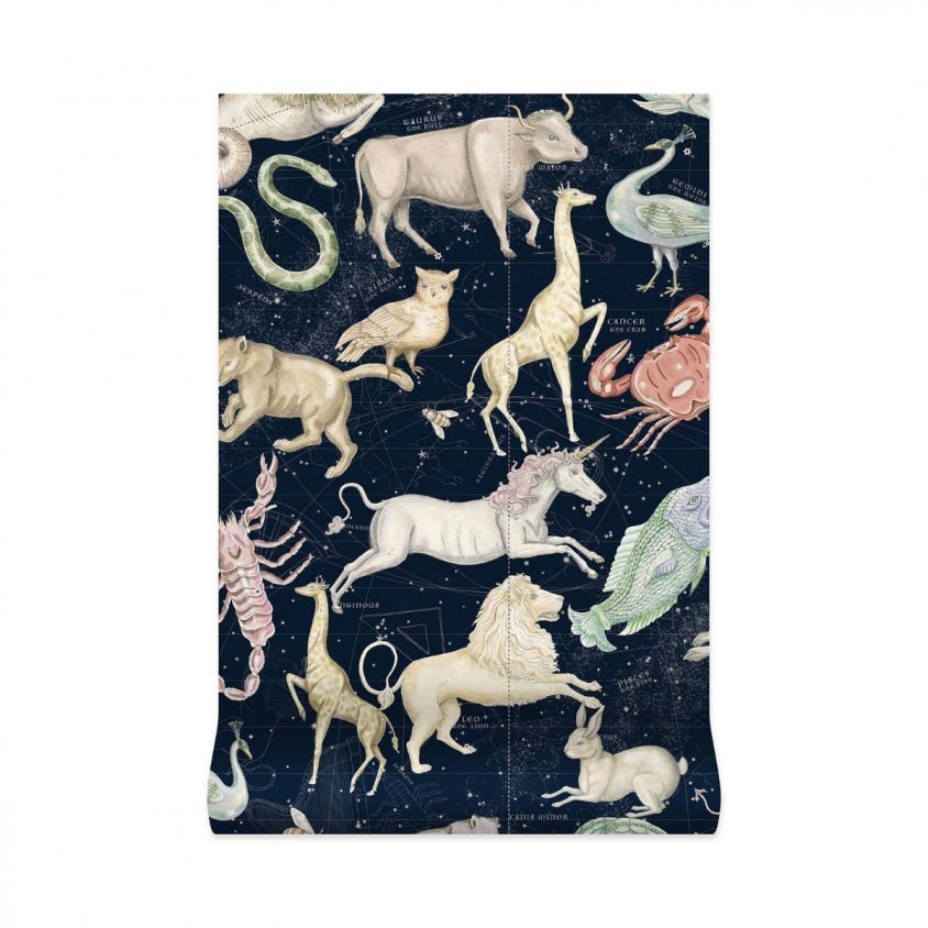 1-WA-COS-DI-MID-XXX - Cosmos Wallpaper - Midnight - House of Hackney