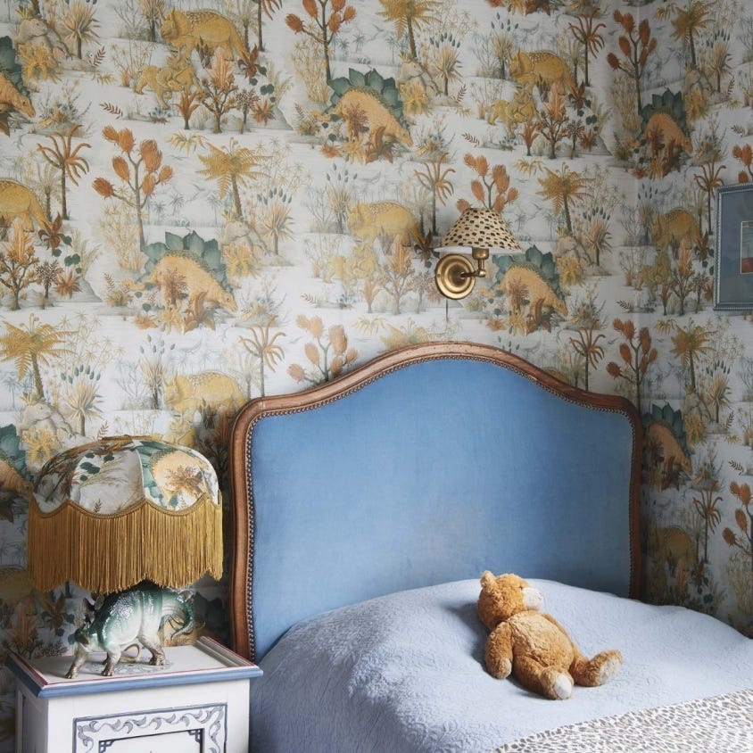 1-WA-DIN-DI-DSK-XXX - Dinosauria Wallpaper - Dusk - House of Hackney