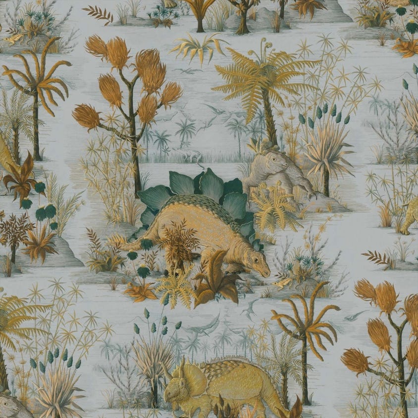 1-WA-DIN-DI-DSK-XXX - Dinosauria Wallpaper - Dusk - House of Hackney