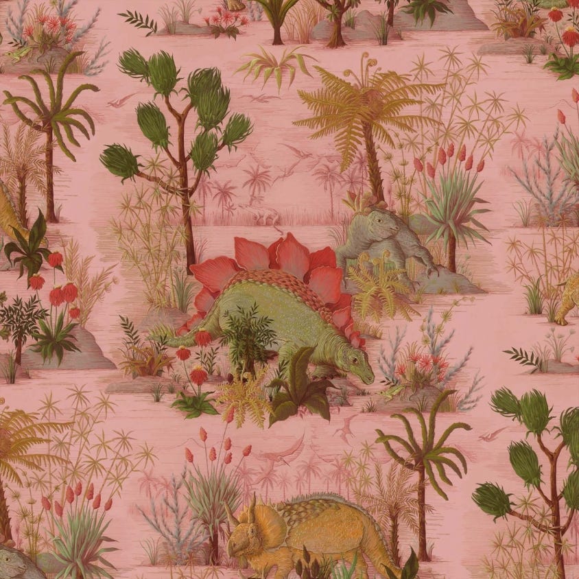 1-WA-DIN-DI-PLS-XXX - Dinosauria Wallpaper - Plaster - House of Hackney