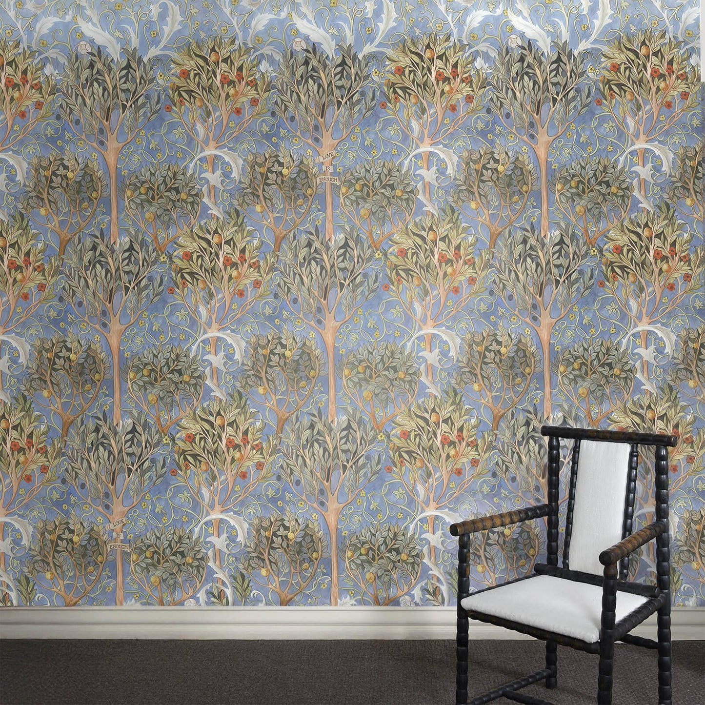 1-WA-EAP-DI-CEL-XXX - Earthly Paradise Wallpaper - Celestial Blue - House of Hackney