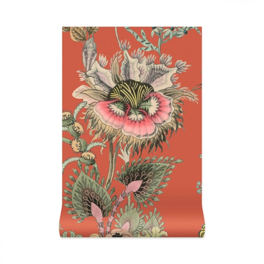 1-WA-FLF-DI-AMB-XXX - Flora Fantasia Wallpaper - Amber - House of Hackney