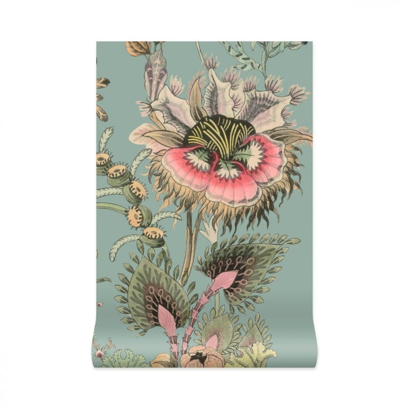 1-WA-FLF-DI-BLU-XXX - Flora Fantasia Wallpaper - Sky -Blue - House of Hackney