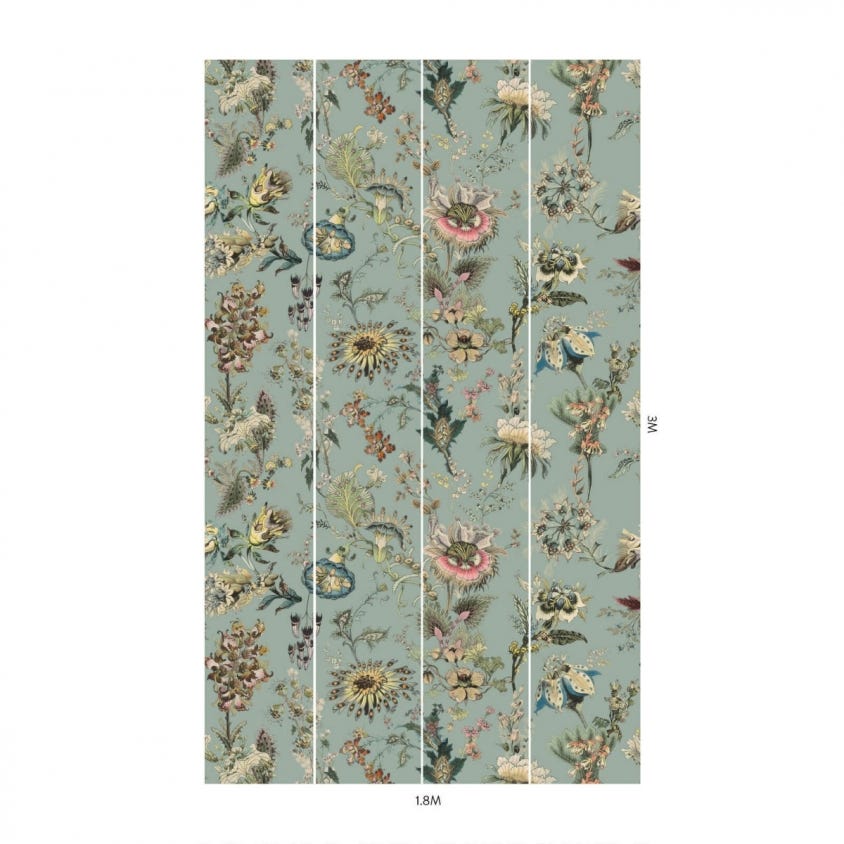 1-WA-FLF-DI-BLU-XXX - Flora Fantasia Wallpaper - Sky -Blue - House of Hackney