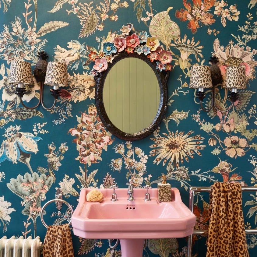 1-WA-FLF-DI-CER-XXX - Flora Fantasia Wallpaper - Cerulean - House of Hackney