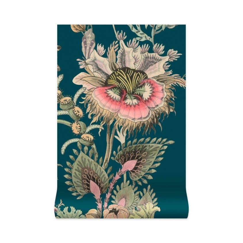 1-WA-FLF-DI-CER-XXX - Flora Fantasia Wallpaper - Cerulean - House of Hackney