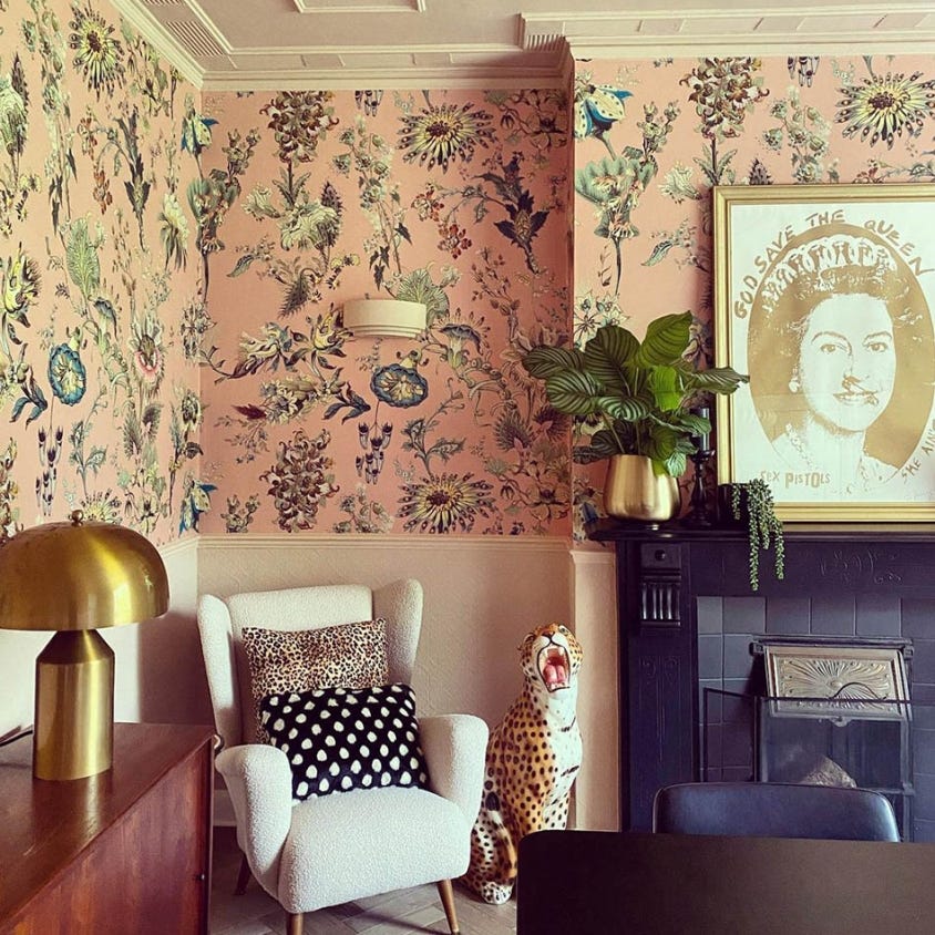 1-WA-FLF-DI-PNK-XXX - Flora Fantasia Wallpaper - Bisque-Pink - House of Hackney