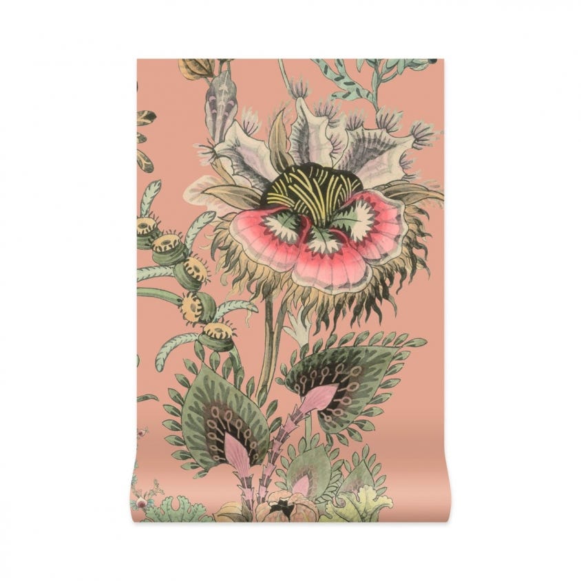 1-WA-FLF-DI-PNK-XXX - Flora Fantasia Wallpaper - Bisque-Pink - House of Hackney