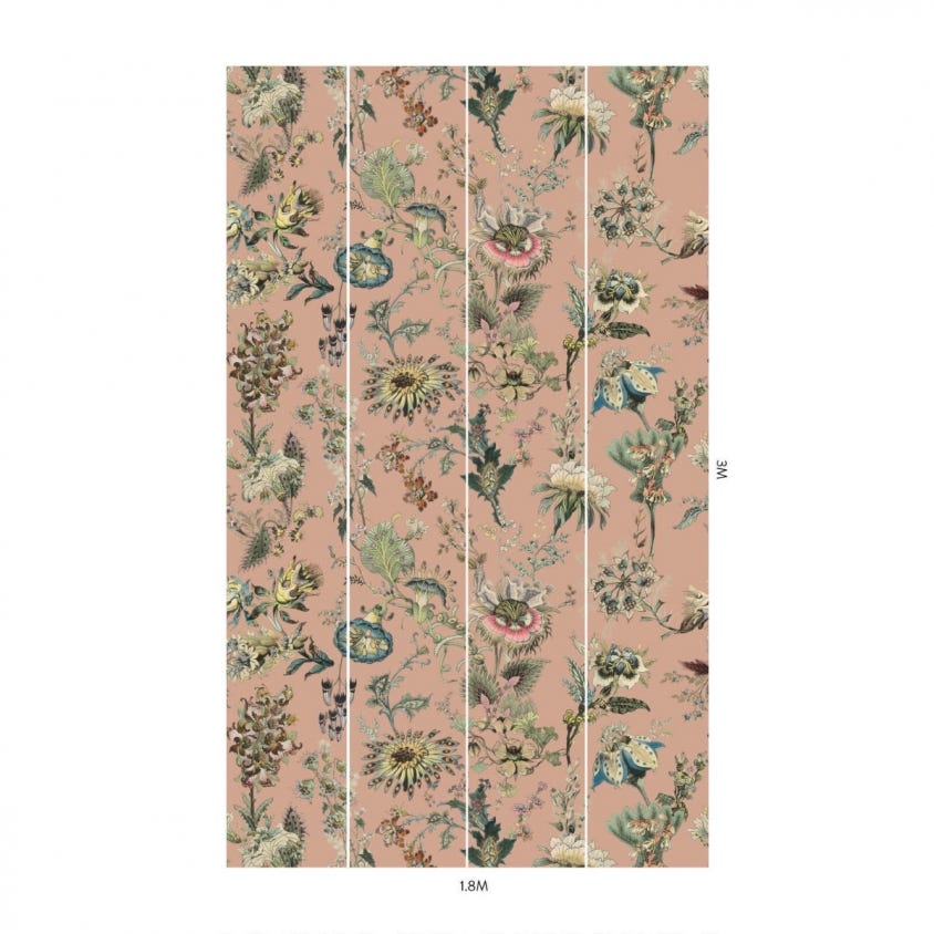 1-WA-FLF-DI-PNK-XXX - Flora Fantasia Wallpaper - Bisque-Pink - House of Hackney
