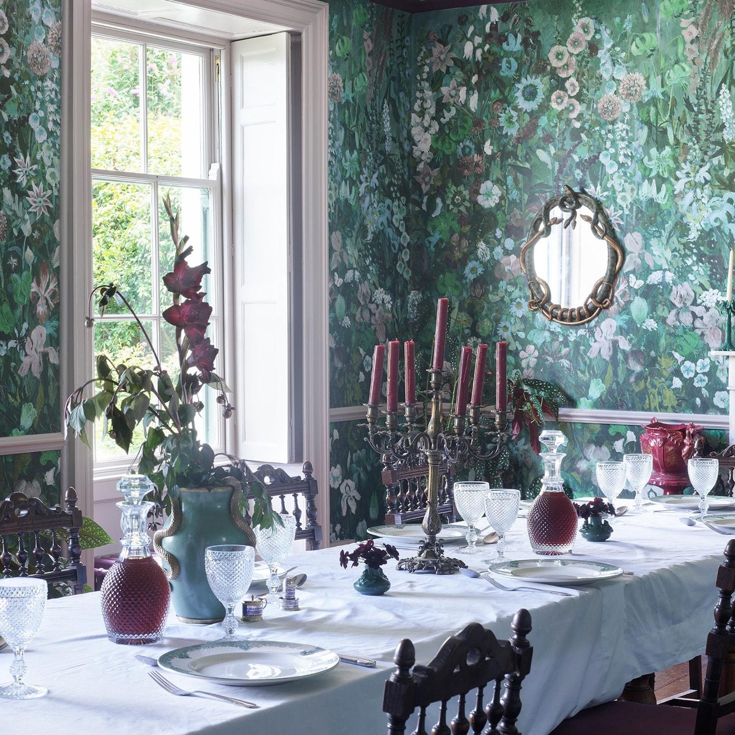 1-WA-FLM-DI-VED-XXX - Floribunda Magna Wallpaper - Verde - House of Hackney