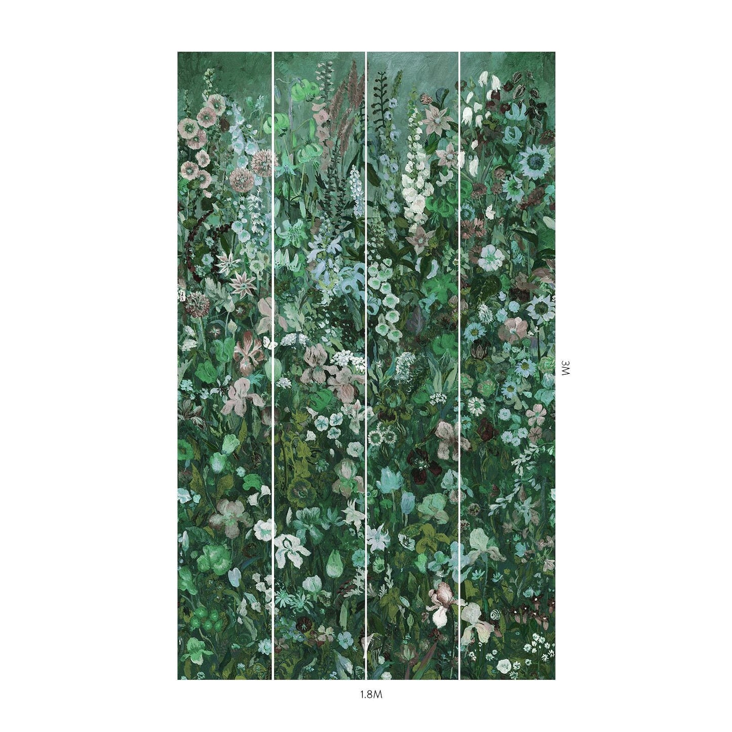 1-WA-FLM-DI-VED-XXX - Floribunda Magna Wallpaper - Verde - House of Hackney