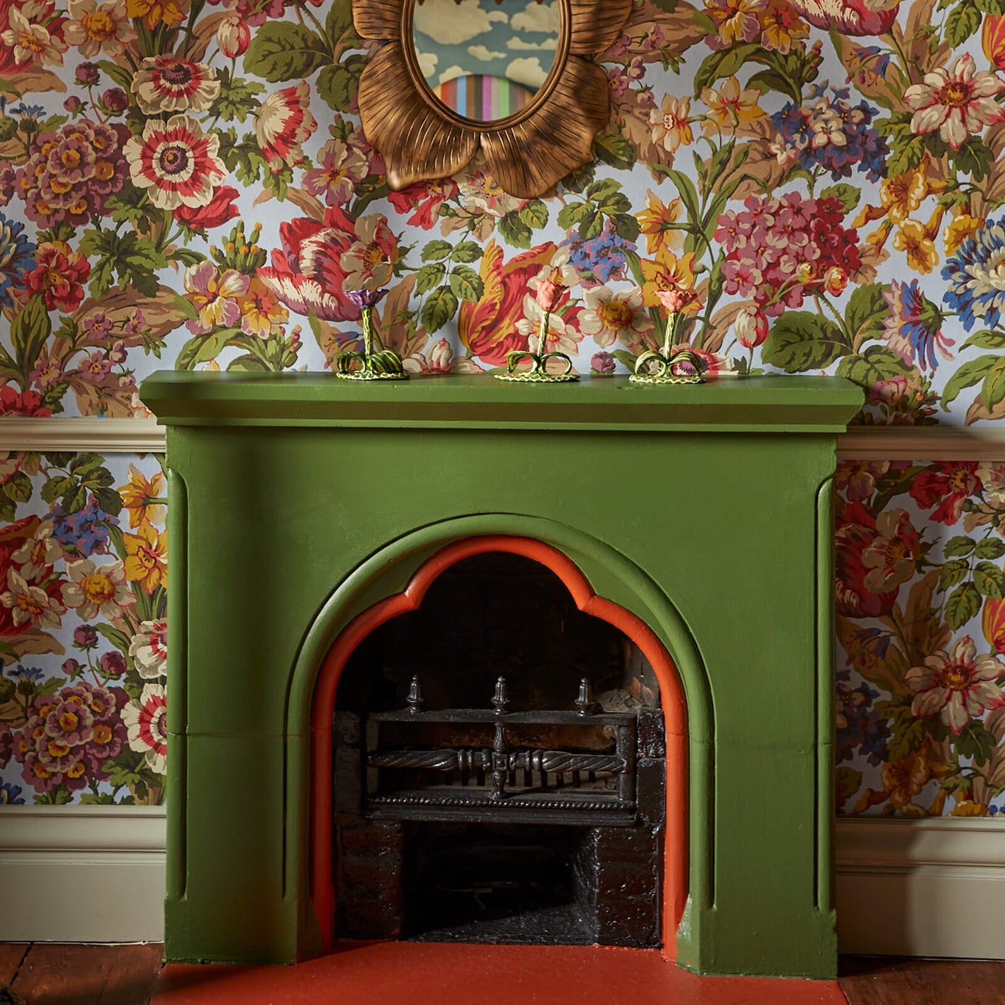 1-WA-FLS-DI-AZU-XXX - Florescence Wallpaper - Azure - House of Hackney