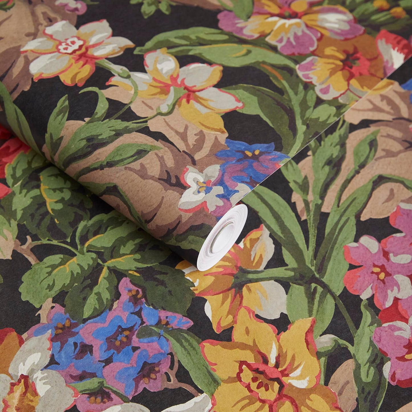 1-WA-FLS-DI-NOI-XXX - Florescence Wallpaper - Noir - House of Hackney