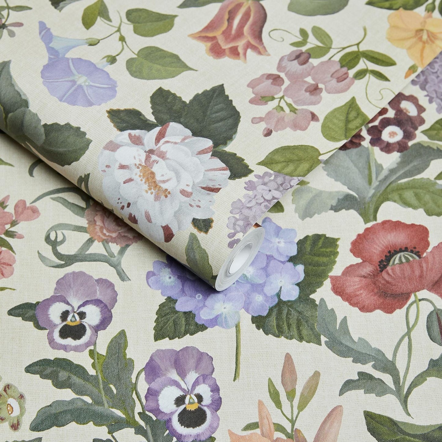 1-WA-FRA-DI-ECR-XXX - Floralia Wallpaper - Ecru - House of Hackney