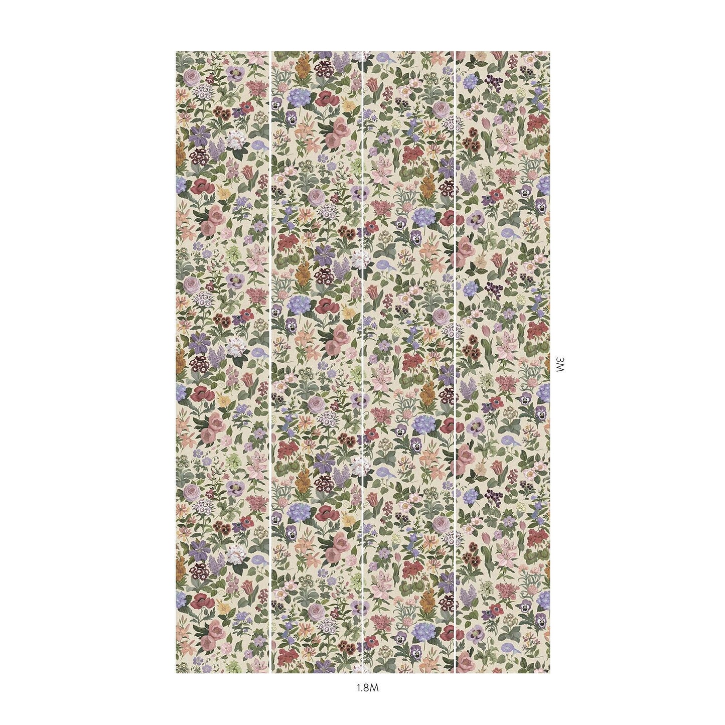 1-WA-FRA-DI-ECR-XXX - Floralia Wallpaper - Ecru - House of Hackney