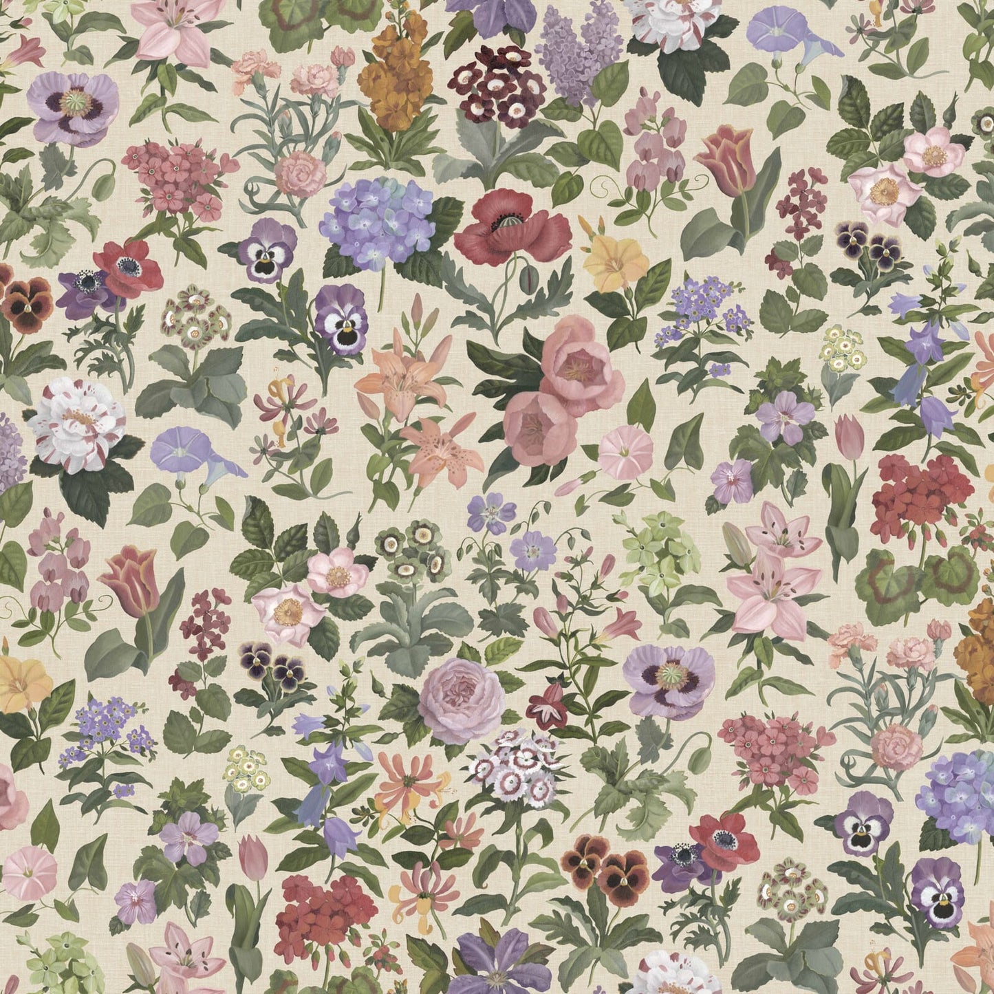 1-WA-FRA-DI-ECR-XXX - Floralia Wallpaper - Ecru - House of Hackney