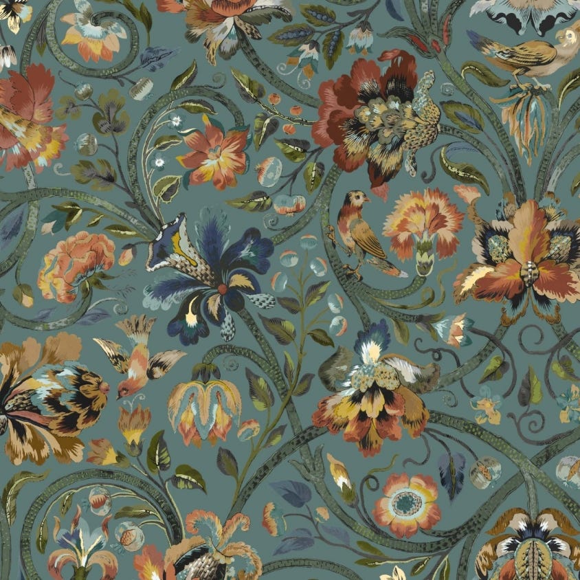 1-WA-GAI-DI-PRU-XXX - Gaia Wallpaper - Prussian-Blue - House of Hackney