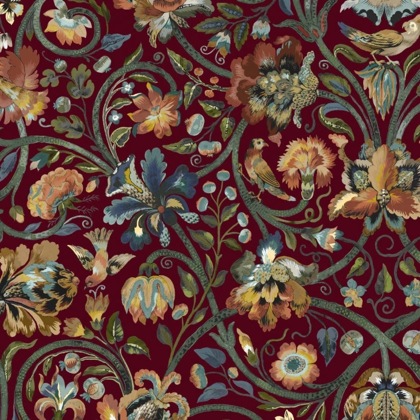 1-WA-GAI-DI-VER-XXX - Gaia Wallpaper - Vermillion - House of Hackney