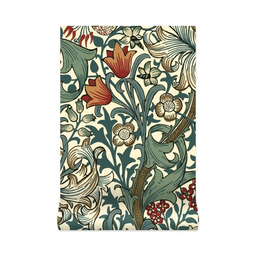1-WA-GOL-DI-ECR-XXX - Golden Lily Wallpaper - Ecru - House of Hackney
