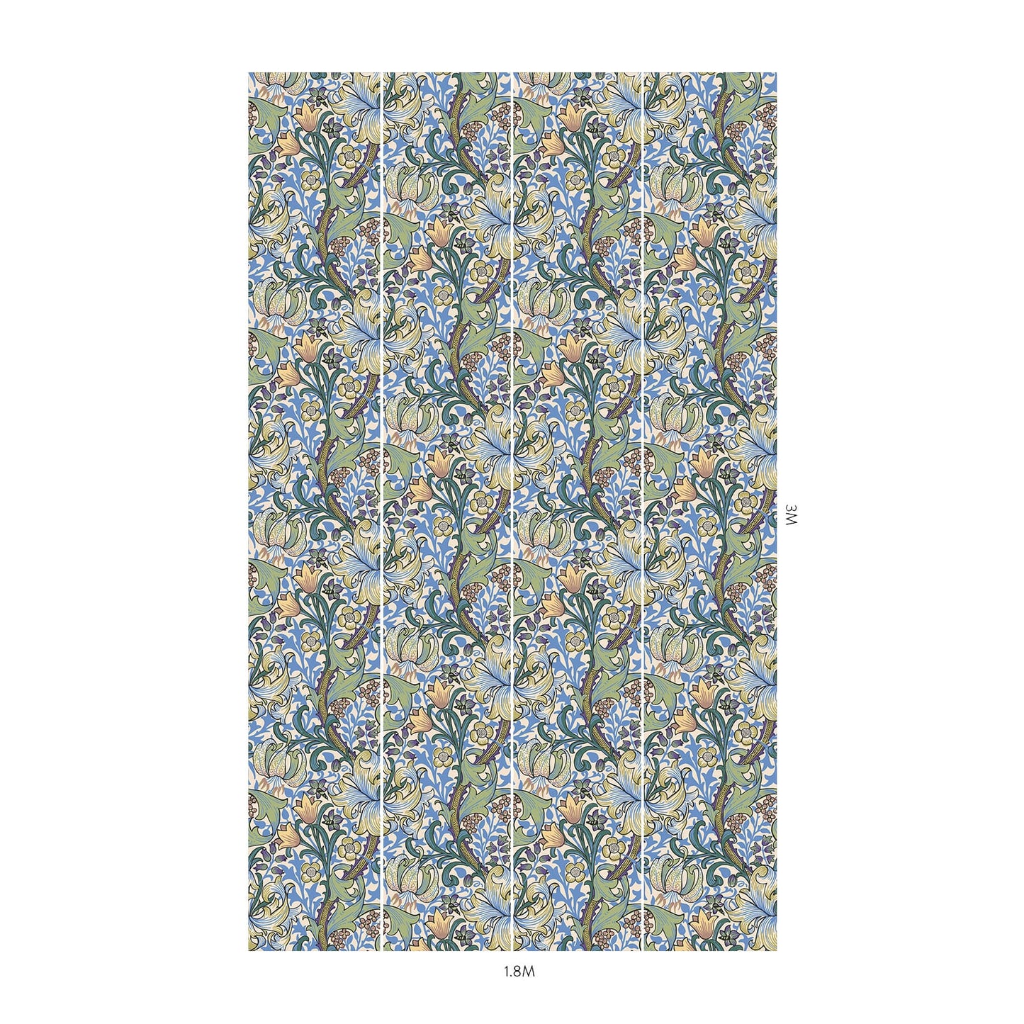 1-WA-GOL-DI-SKY-XXX - Golden Lily Wallpaper - Sky - House of Hackney