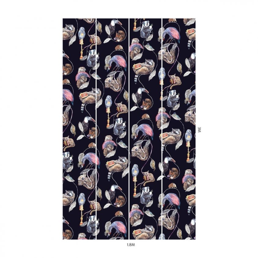 1-WA-HAC-DI-MID-XXX - Hackney Empire Wallpaper - Midnight - House of Hackney