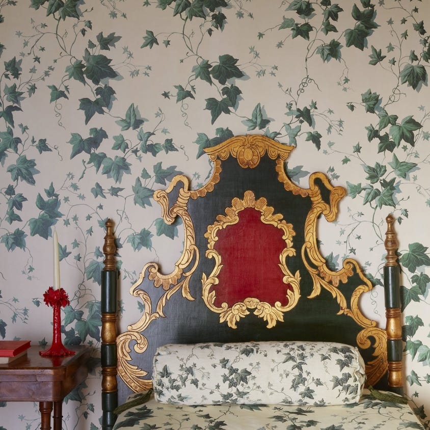 1-WA-HED-DI-VIR-XXX - Hedera Wallpaper - Viridian - House of Hackney