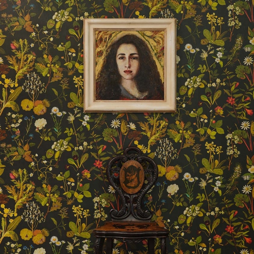 1-WA-HER-DI-FOR-XXX - Herbarium Wallpaper - Forest-Green - House of Hackney