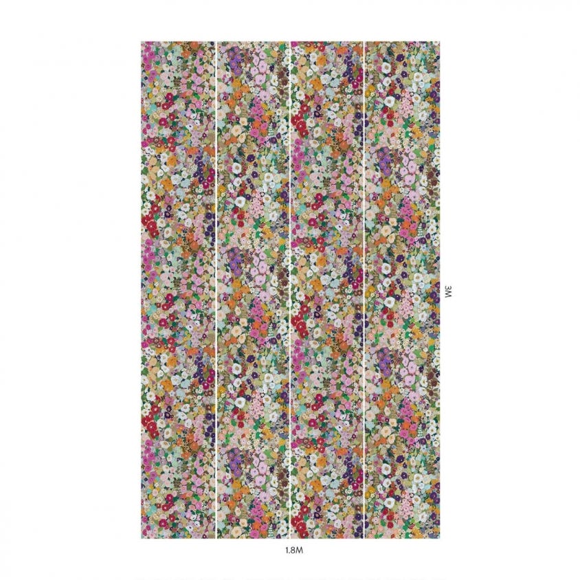 1-WA-HOL-DI-SPR-XXX - Hollyhocks Wallpaper - Spring - House of Hackney