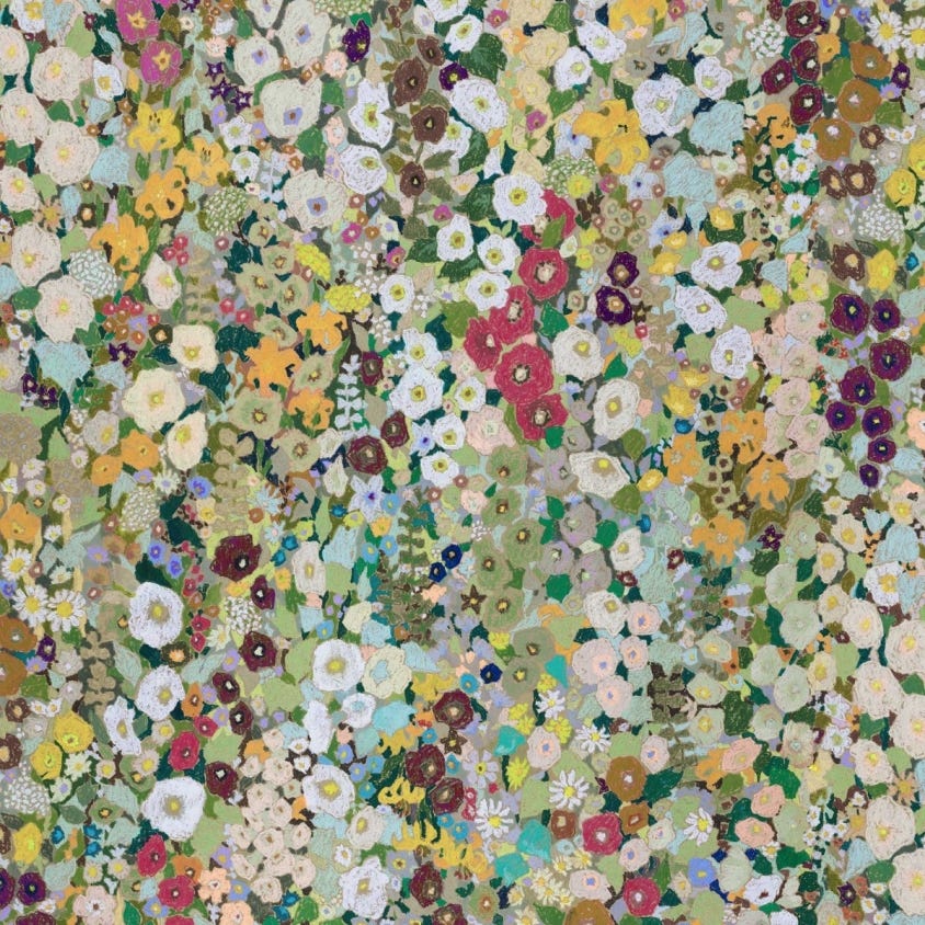 1-WA-HOL-DI-SUM-XXX - Hollyhocks Wallpaper - Summer - House of Hackney