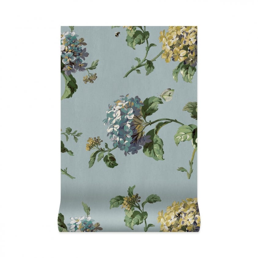 1-WA-HOR-DI-SKY-XXX - Hortensia Wallpaper - Sky - House of Hackney