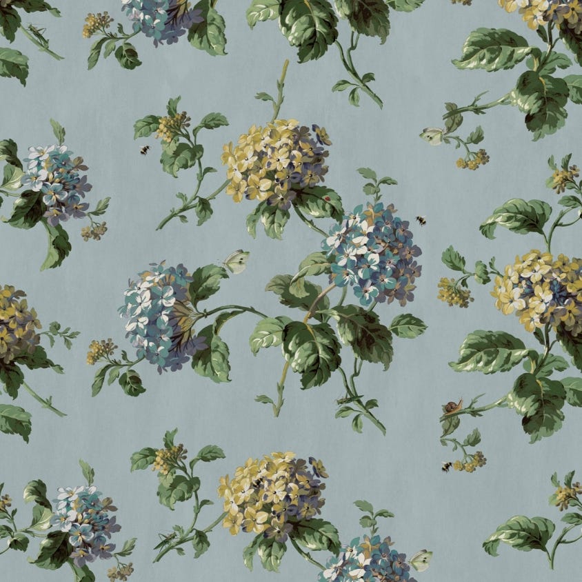 1-WA-HOR-DI-SKY-XXX - Hortensia Wallpaper - Sky - House of Hackney