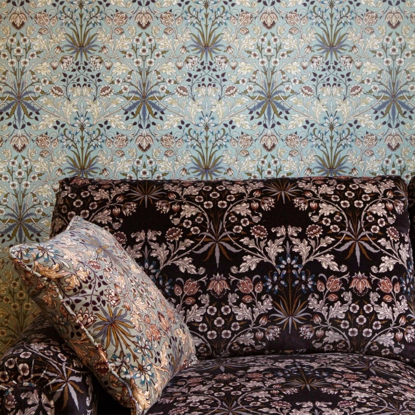 1-WA-HYA-DI-GRY-XXX - Hyacinth Wallpaper - Dove-Grey - House of Hackney