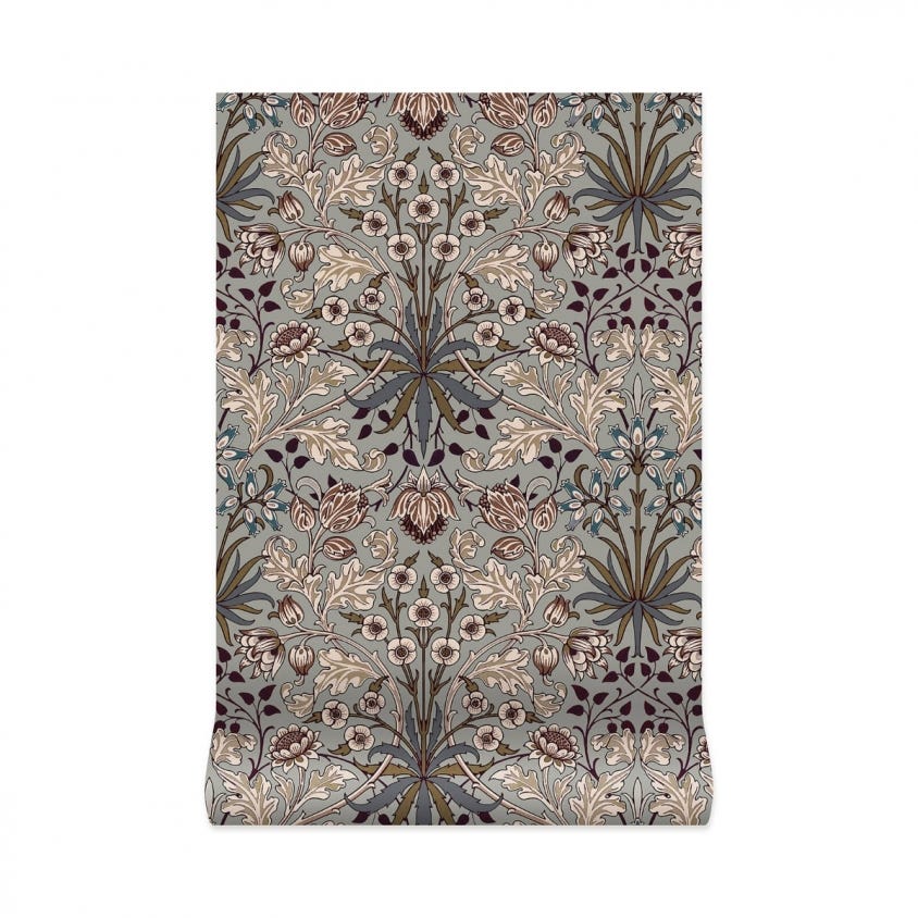 1-WA-HYA-DI-GRY-XXX - Hyacinth Wallpaper - Dove-Grey - House of Hackney