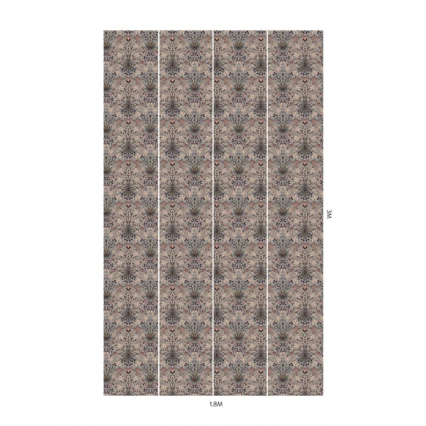 1-WA-HYA-DI-GRY-XXX - Hyacinth Wallpaper - Dove-Grey - House of Hackney