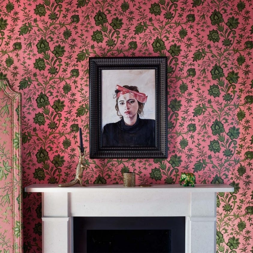 1-WA-IND-DI-AMA-XXX - Indienne Wallpaper - Amaranth - House of Hackney