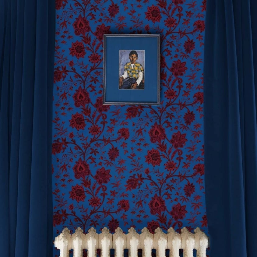 1-WA-IND-DI-LAP-XXX - Indienne Wallpaper - Lapis-Blue - House of Hackney