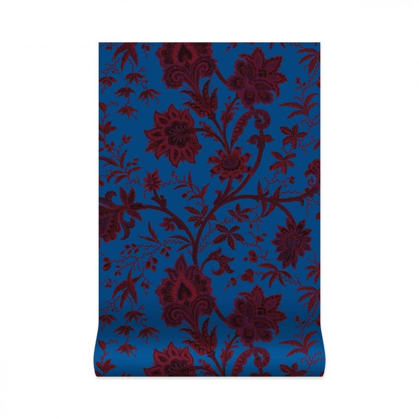 1-WA-IND-DI-LAP-XXX - Indienne Wallpaper - Lapis-Blue - House of Hackney