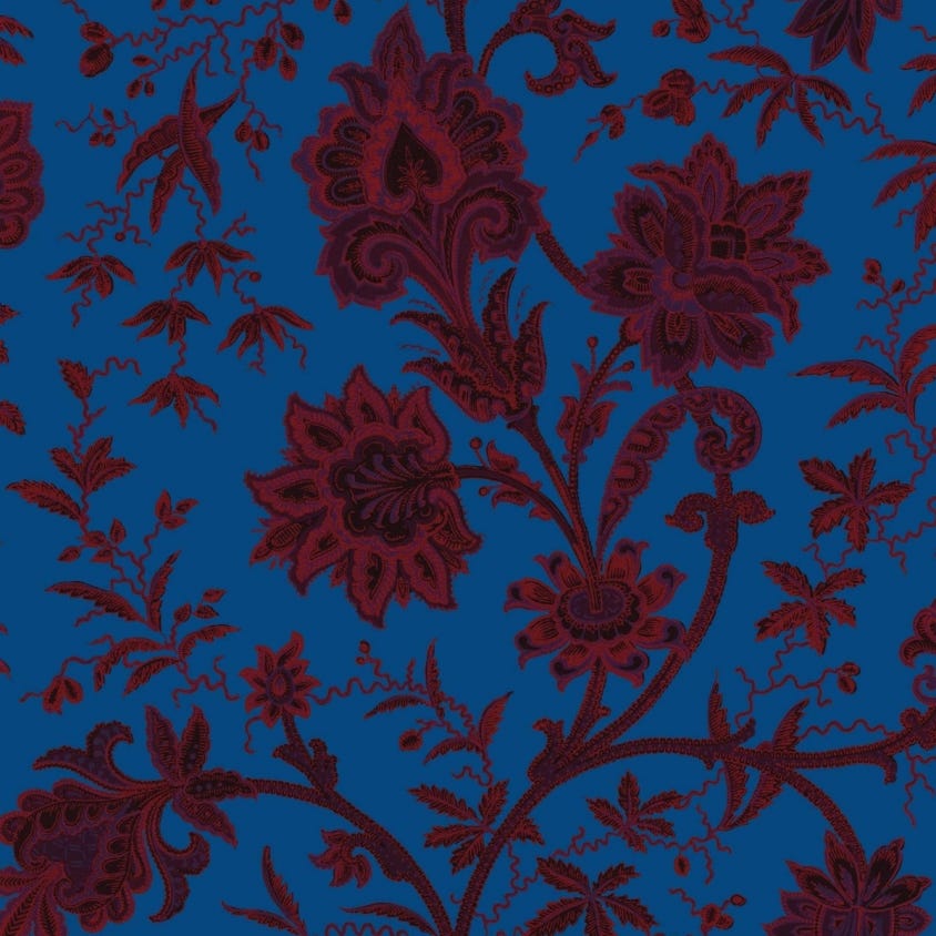 1-WA-IND-DI-LAP-XXX - Indienne Wallpaper - Lapis-Blue - House of Hackney