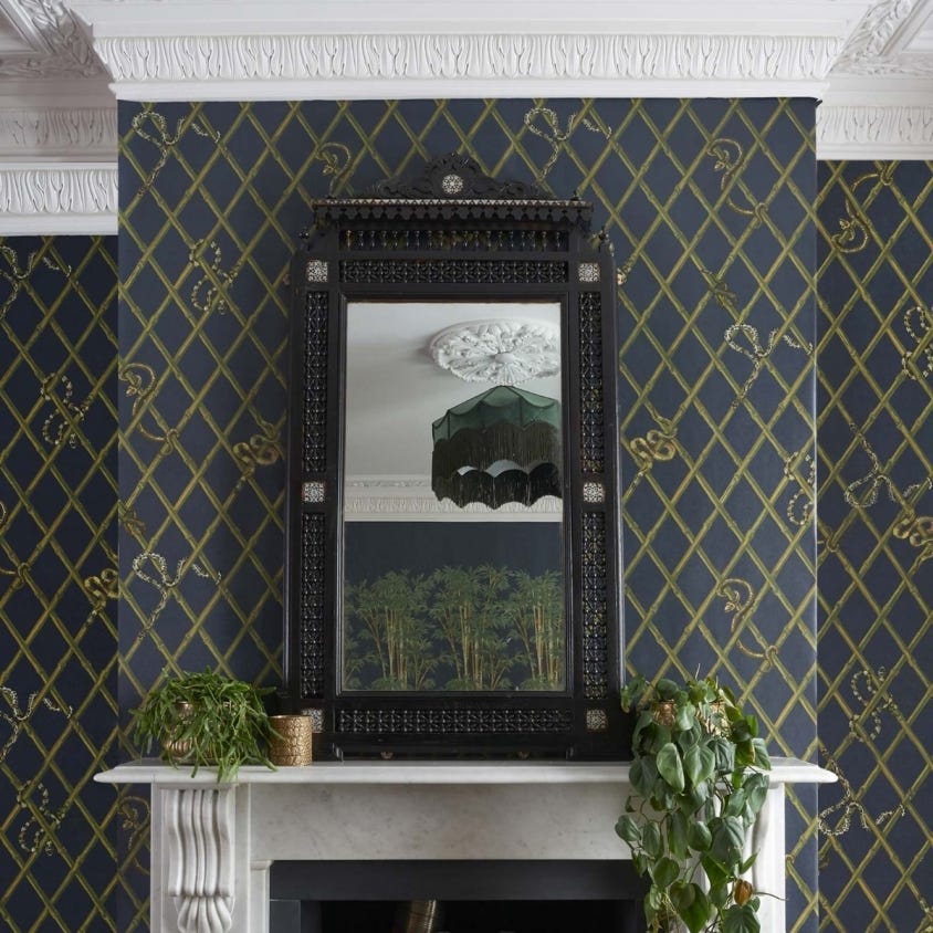 1-WA-KHA-DI-MID-XXX - Khasia Wallpaper - Midnight - House of Hackney