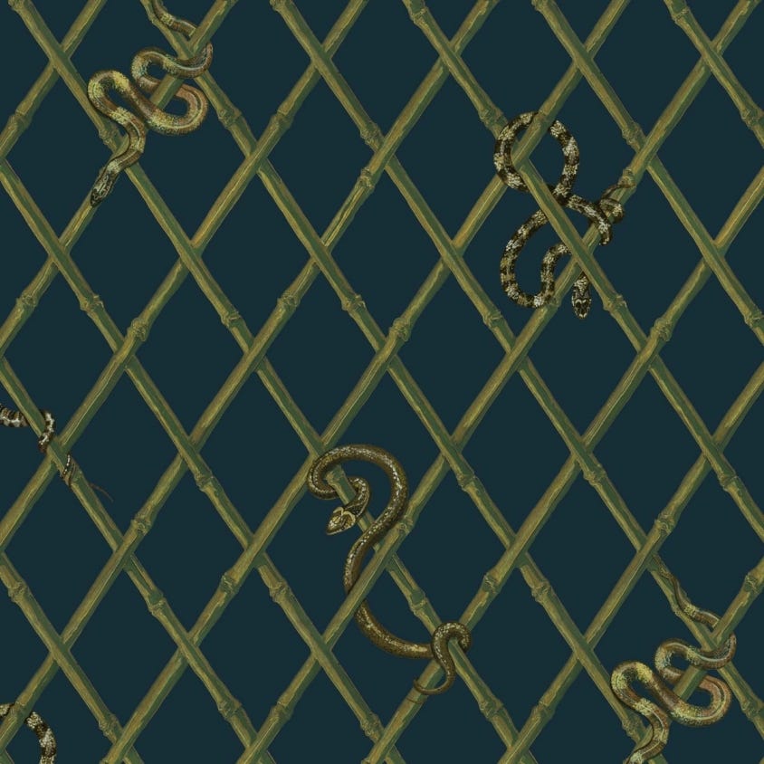 1-WA-KHA-DI-MID-XXX - Khasia Wallpaper - Midnight - House of Hackney