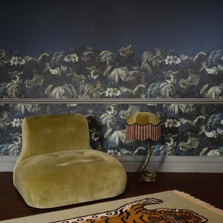 1-WA-LIM-DI-INK-PBL - Limerence Wallpaper - Ink - House of Hackney