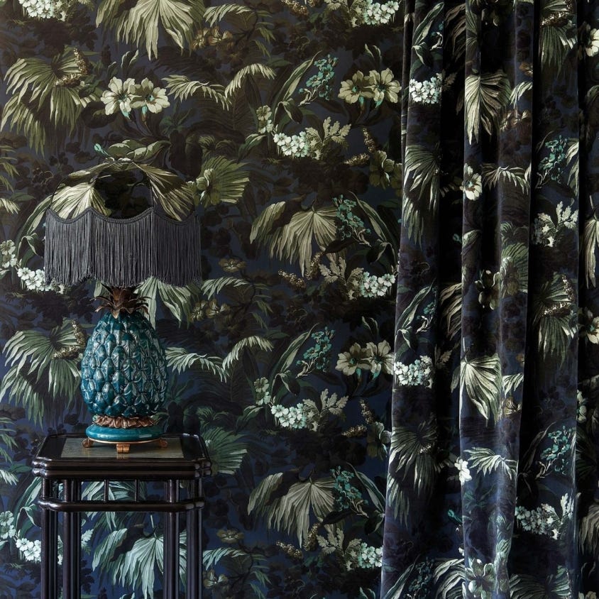1-WA-LIM-DI-INK-XXX - Limerence Wallpaper - Ink - House of Hackney