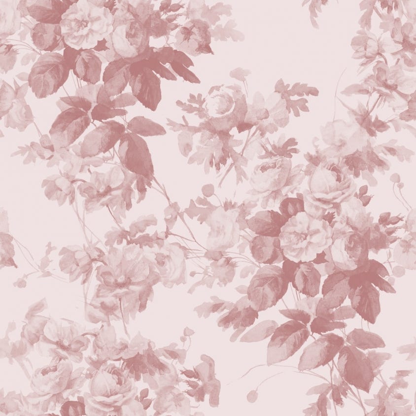 1-WA-LON-TR-BLS-XXX - London Rose Wallpaper - Blush - House of Hackney