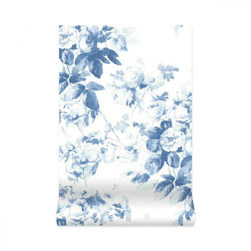1-WA-LON-TR-CHI-XXX - London Rose Wallpaper - China - House of Hackney