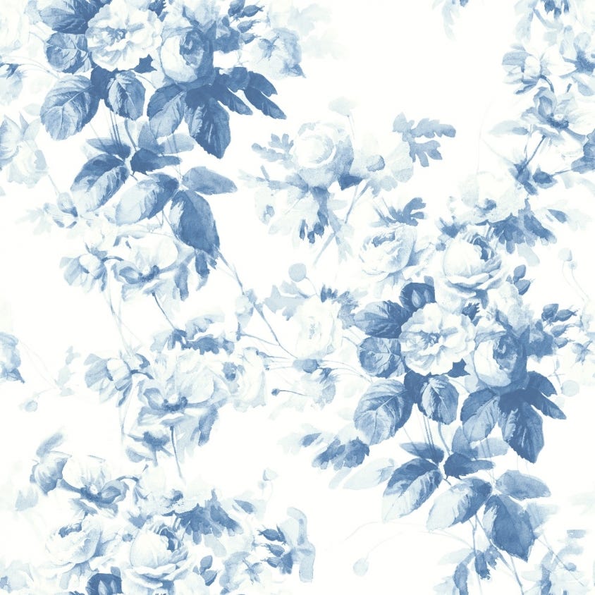 1-WA-LON-TR-CHI-XXX - London Rose Wallpaper - China - House of Hackney