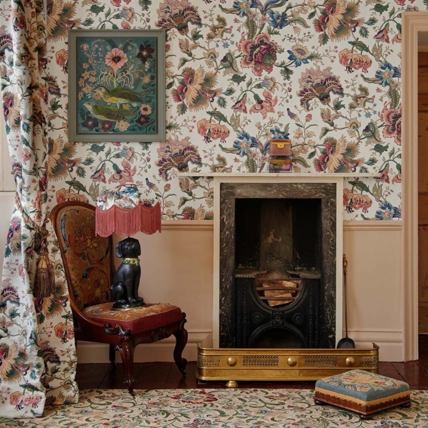 1-WA-MAJ-DI-ECR-XXX - Majorelle Wallpaper - Ecru - House of Hackney