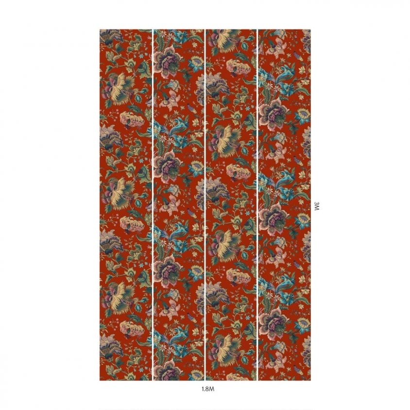 1-WA-MAJ-DI-HEN-XXX - Majorelle Wallpaper - Henna - House of Hackney