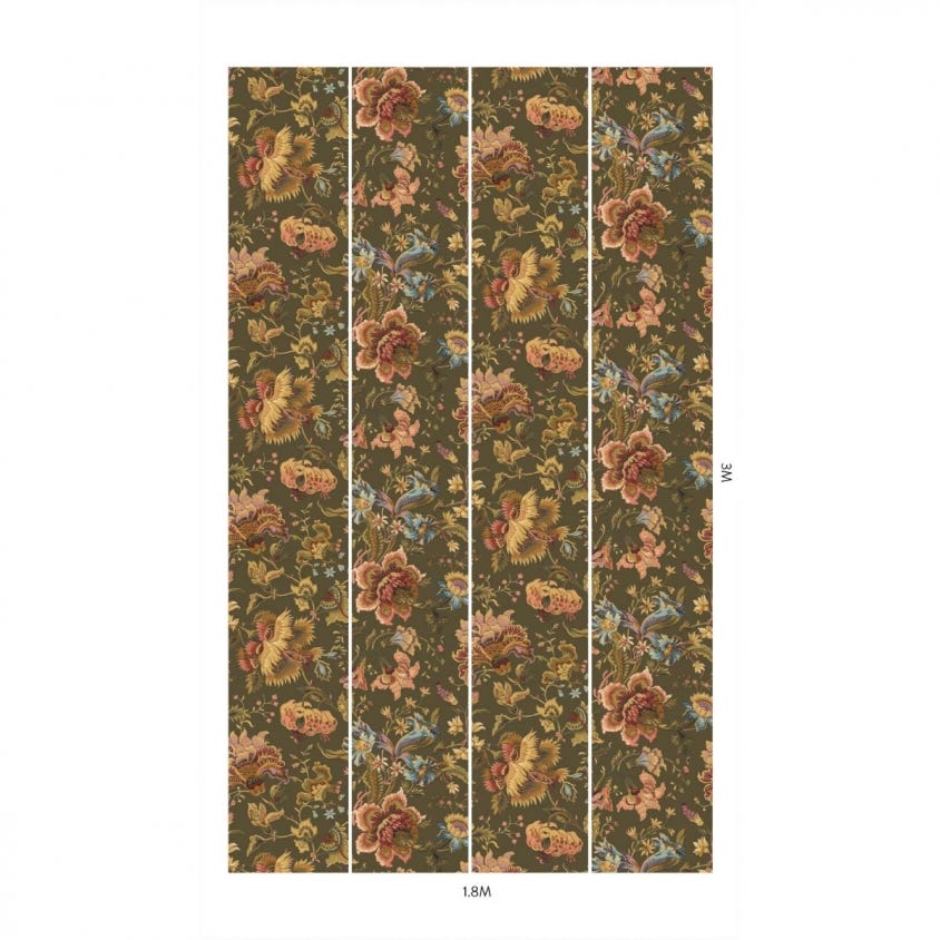 1-WA-MAJ-DI-MOS-XXX - Majorelle Wallpaper - Moss-Green - House of Hackney