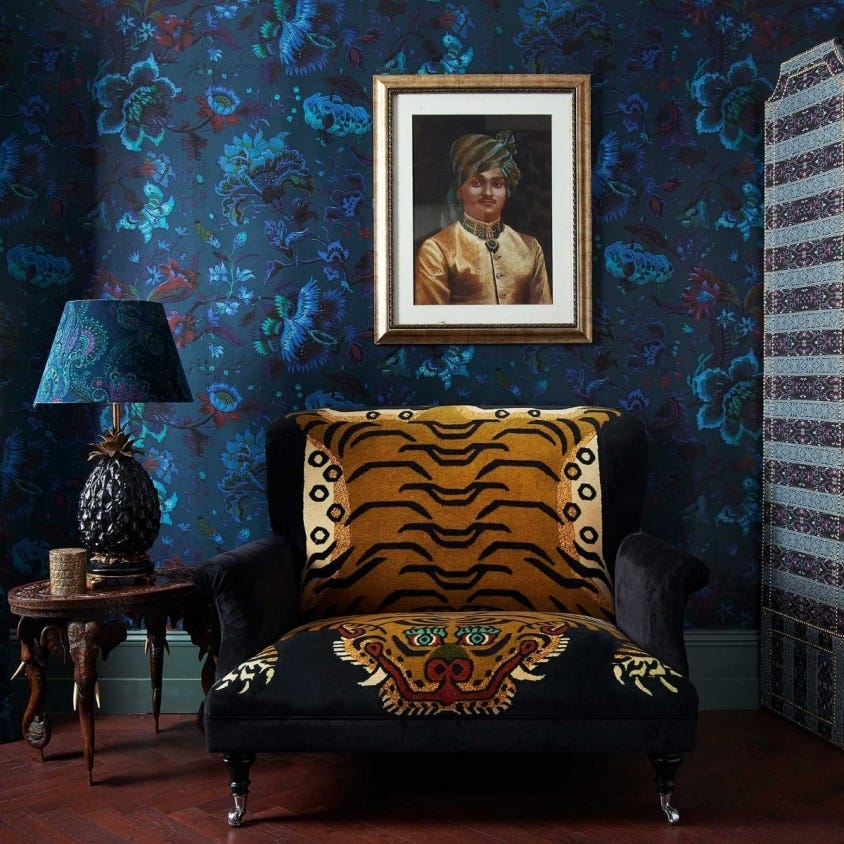 1-WA-MAJ-DI-PET-XXX - Majorelle Wallpaper - Petrol - House of Hackney