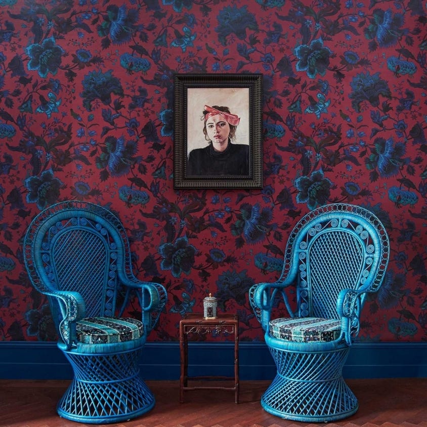 1-WA-MAJ-DI-VIP-XXX - Majorelle Wallpaper - Viola-Pink - House of Hackney